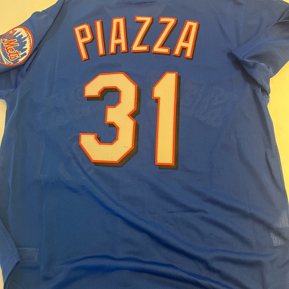 Mike Piazza Mitchell & Ness Royal Blue Mets Jersey - Picture 2 of 5